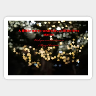 A little more sparkle lights Christmas Greeting Sticker